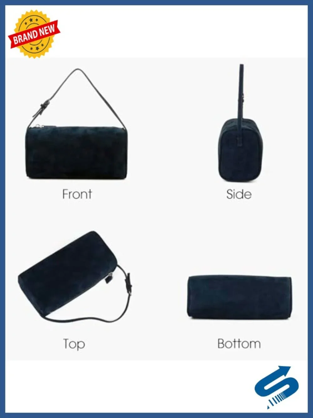 Premium Suede Leather Crossbody Hobo Bag with Adjustable Strap